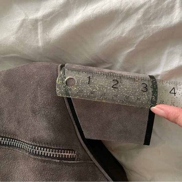 Calvin Klein Cilil Grey Suede Ankle Booties - Picture 7 of 8